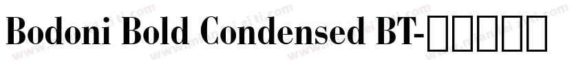 Bodoni Bold Condensed BT字体转换